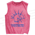 Unisex I need ibuprofen Sheep Printed Washed Tank Top