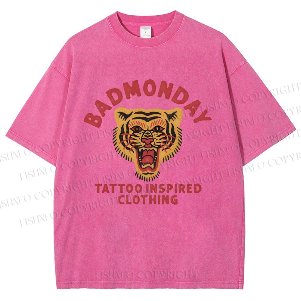 Unisex Bad Monday Printed Washed Tee