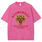 Unisex Bad Monday Printed Washed Tee