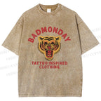 Unisex Bad Monday Printed Washed Tee