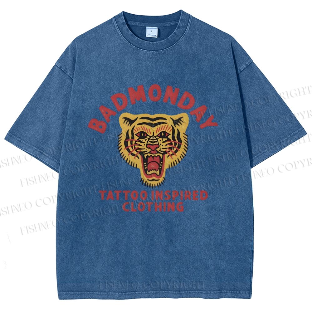 Unisex Bad Monday Printed Washed Tee