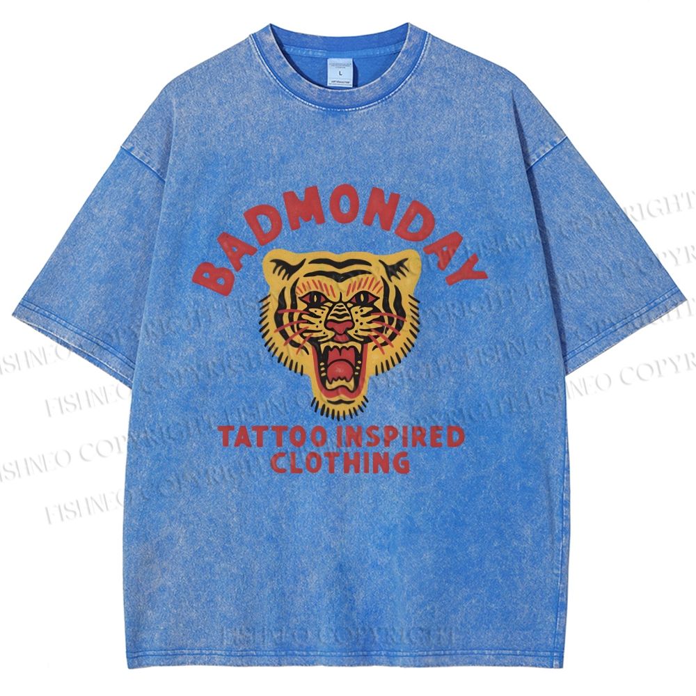 Unisex Bad Monday Printed Washed Tee
