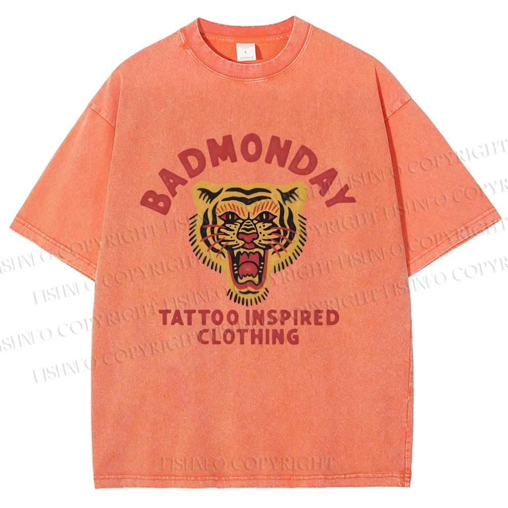 Unisex Bad Monday Printed Washed Tee