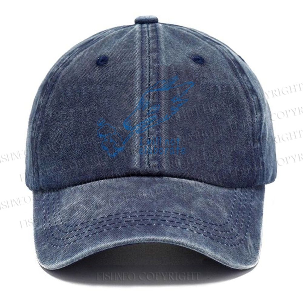 Unisex I will not elaborate Smoking Wolf Vintage Casual Washed Cap
