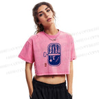 Vintage Sardine Fish Can Washed Cropped T-Shirt