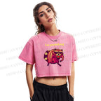 I'm Panicking Printed Washed Cropped T-Shirt
