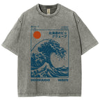 Hokkaido Wave Japan Washed T-Shirt