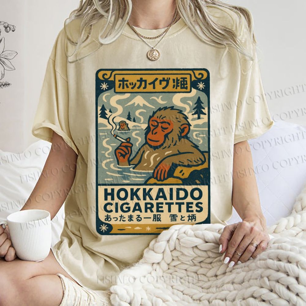 Unisex Vintage Monkey Printed Washed Tee