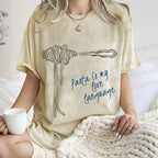 Unisex Pasta Is Love Language Printed Washed Tee