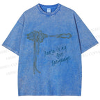 Unisex Pasta Is Love Language Printed Washed Tee