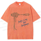 Unisex Pasta Is Love Language Printed Washed Tee