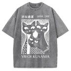 Yayoi Kusama Black Cat Vintage Washed T-shirt