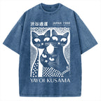 Yayoi Kusama Black Cat Vintage Washed T-shirt