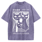 Yayoi Kusama Black Cat Vintage Washed T-shirt