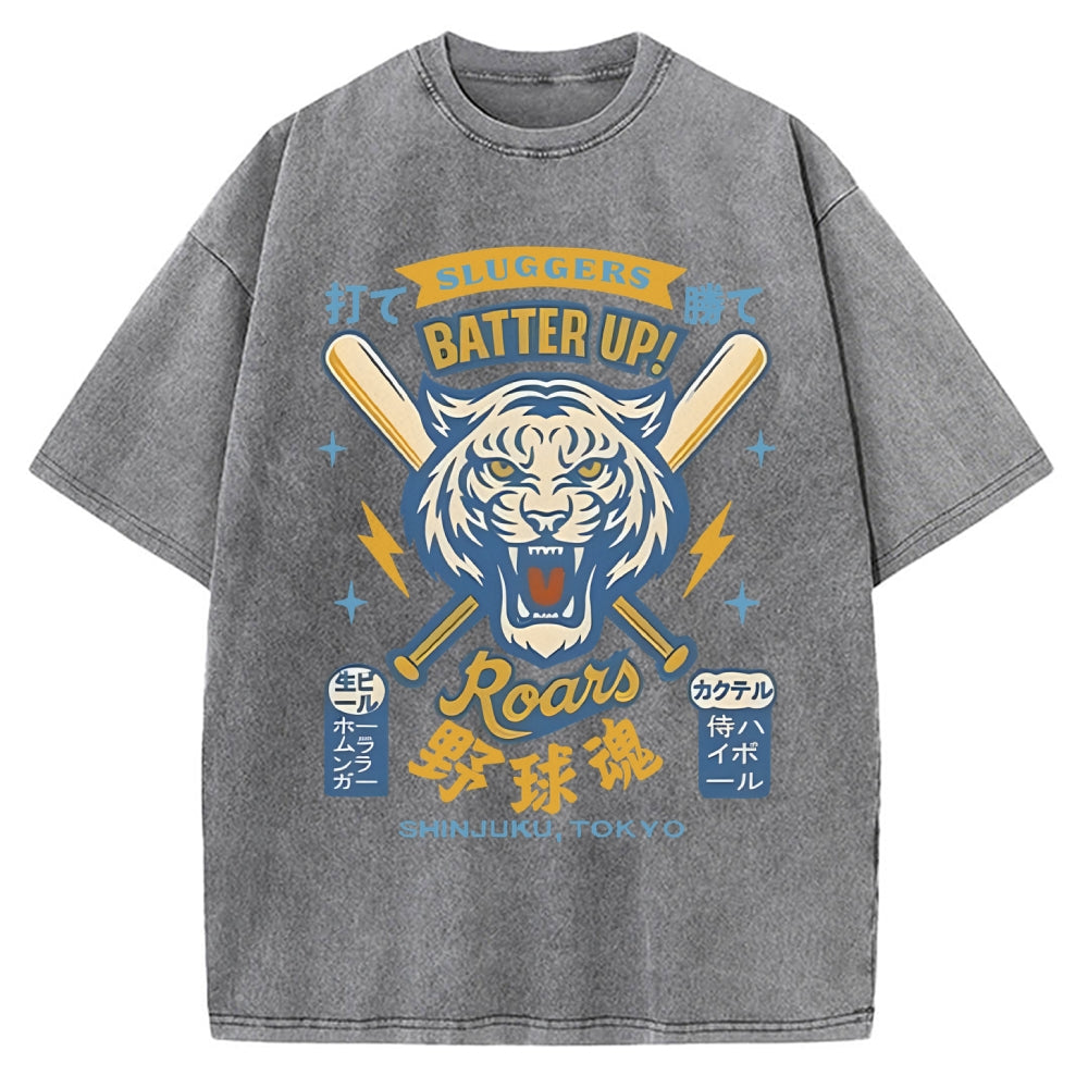 Tiger Baseball Spirit Vintage Washed T-shirt
