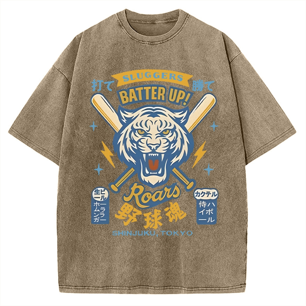 Tiger Baseball Spirit Vintage Washed T-shirt