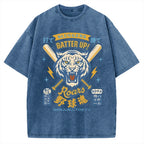 Tiger Baseball Spirit Vintage Washed T-shirt