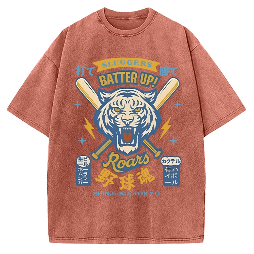 Tiger Baseball Spirit Vintage Washed T-shirt