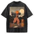 Kimono Pumpkin Person Vintage Washed T-shirt