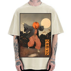 Kimono Pumpkin Person Vintage Washed T-shirt