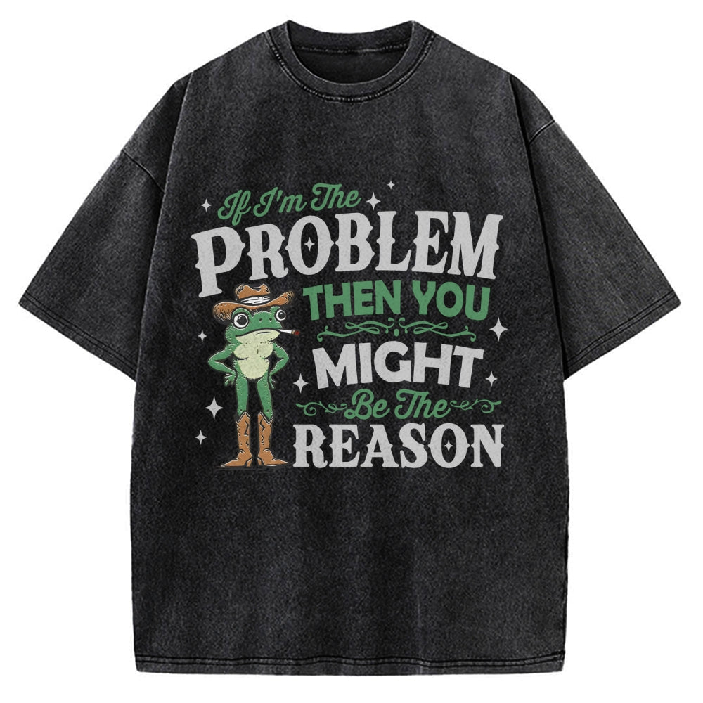 If I'm The Problem Then You Might Be The Reason Vintage Washed T-shirt
