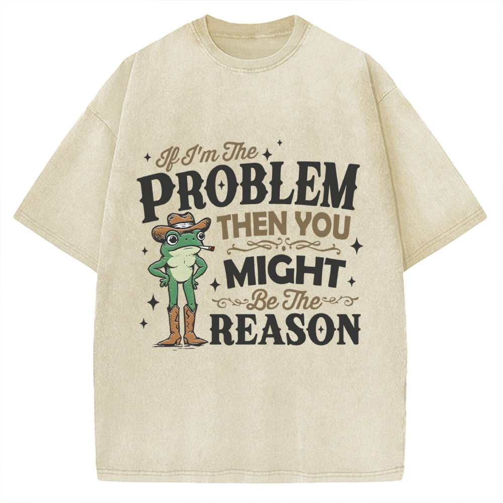 If I'm The Problem Then You Might Be The Reason Vintage Washed T-shirt