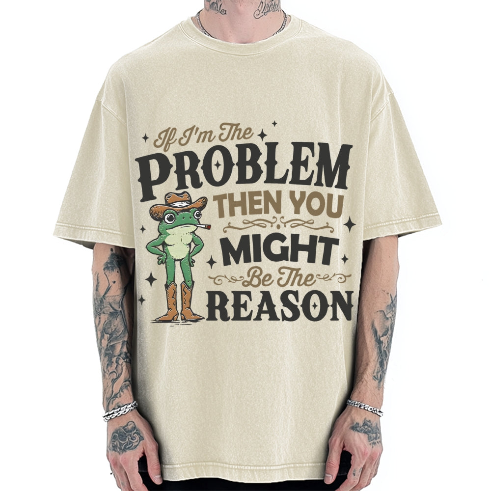 If I'm The Problem Then You Might Be The Reason Vintage Washed T-shirt