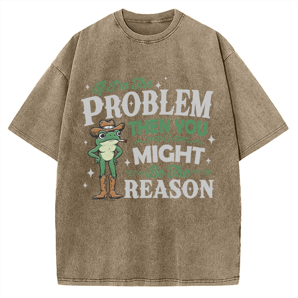 If I'm The Problem Then You Might Be The Reason Vintage Washed T-shirt