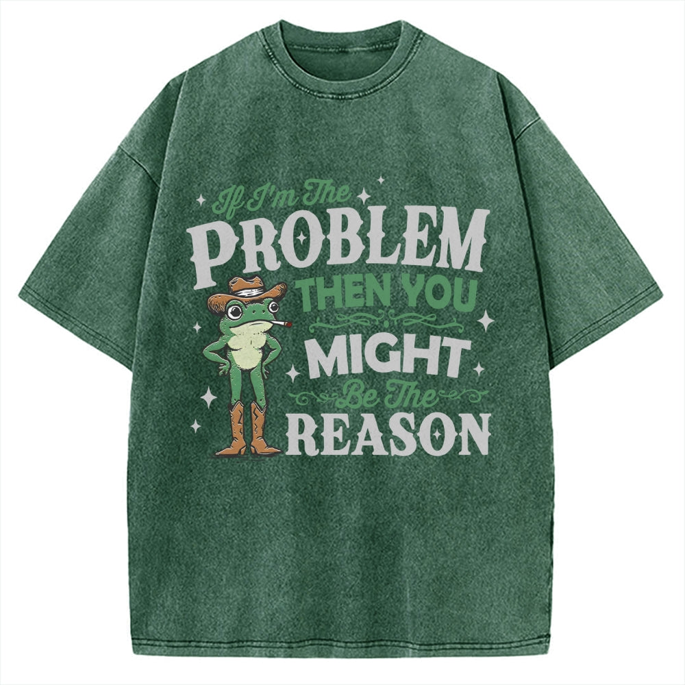 If I'm The Problem Then You Might Be The Reason Vintage Washed T-shirt
