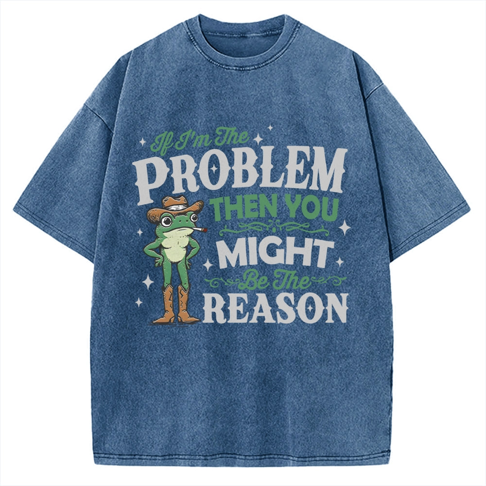 If I'm The Problem Then You Might Be The Reason Vintage Washed T-shirt