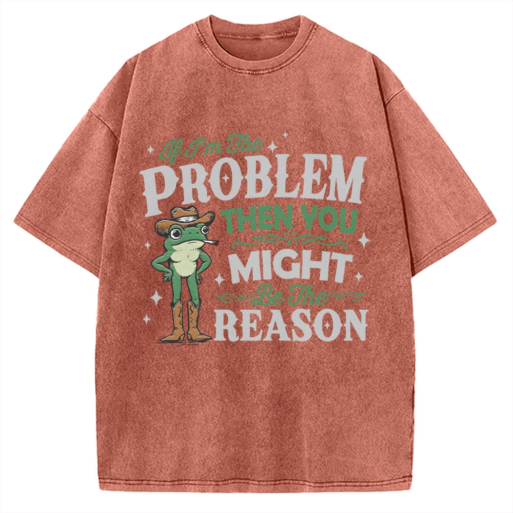 If I'm The Problem Then You Might Be The Reason Vintage Washed T-shirt