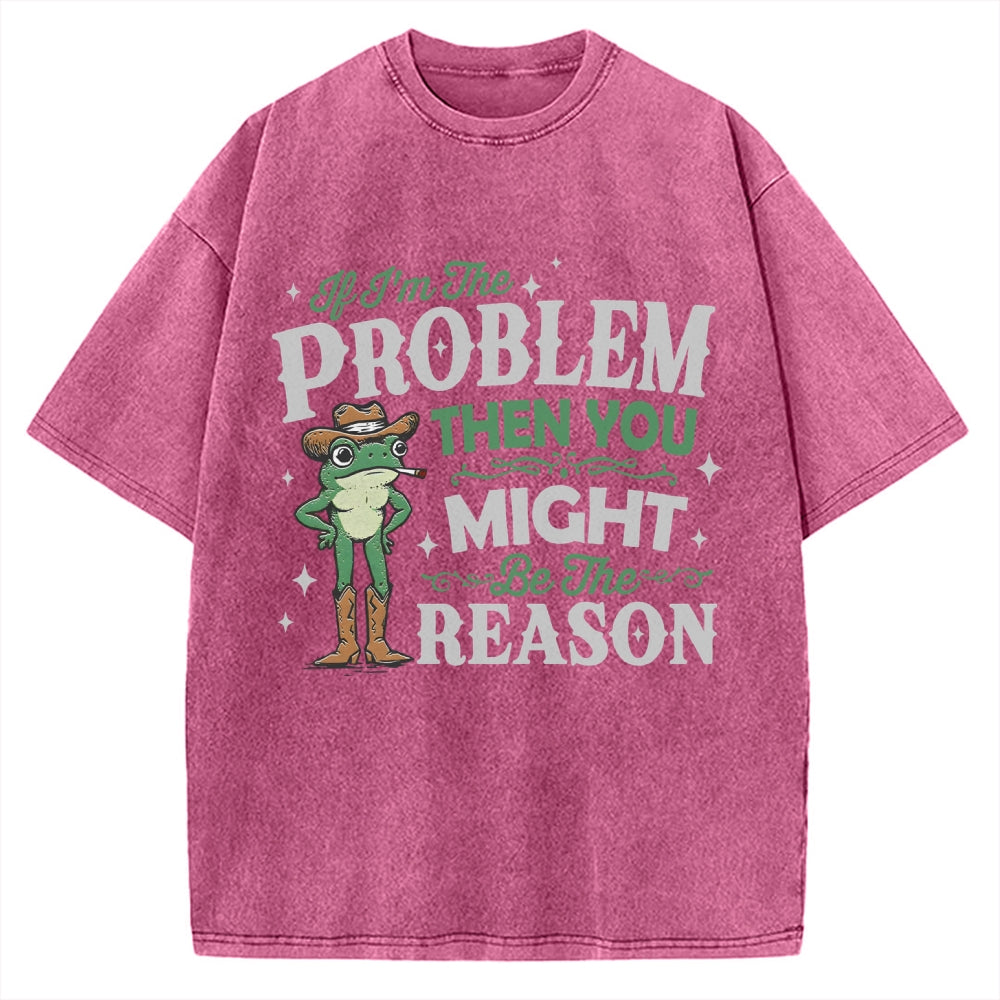 If I'm The Problem Then You Might Be The Reason Vintage Washed T-shirt