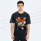 Unisex Japanese Lantern Printed Washed Tee