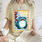 Unisex Geometric Frog illustration Printed Washed Tee