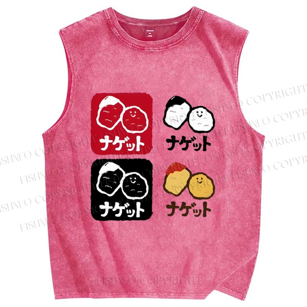 Unisex Nugget Printed Washed Tank Top