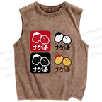 Unisex Nugget Printed Washed Tank Top