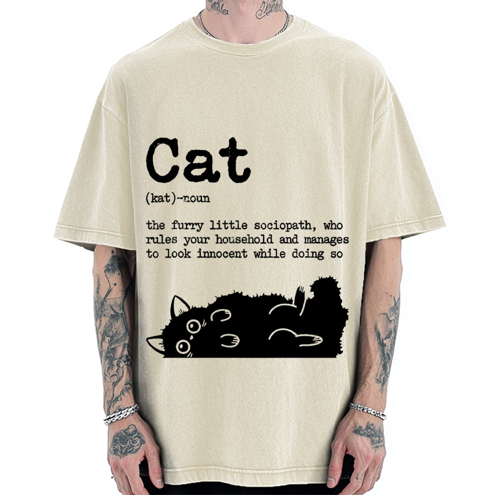 Definition Of Cat Funny Vintage Washed T-shirt