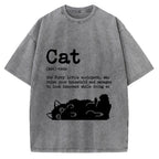 Definition Of Cat Funny Vintage Washed T-shirt