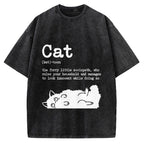 Definition Of Cat Funny Vintage Washed T-shirt
