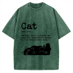 Definition Of Cat Funny Vintage Washed T-shirt