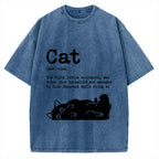 Definition Of Cat Funny Vintage Washed T-shirt