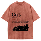 Definition Of Cat Funny Vintage Washed T-shirt