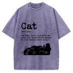 Definition Of Cat Funny Vintage Washed T-shirt