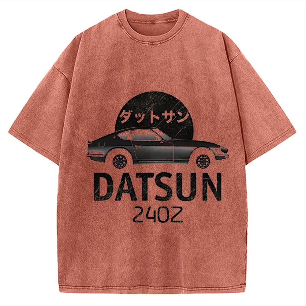 Datsun 240Z Japanese Racing Car Vintage Washed T-shirt
