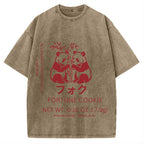 Panda Fortune cookie Graphic Vintage Washed T-shirt
