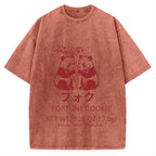 Panda Fortune cookie Graphic Vintage Washed T-shirt