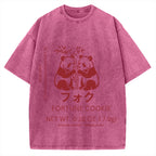 Panda Fortune cookie Graphic Vintage Washed T-shirt