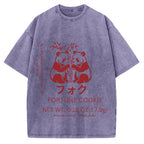 Panda Fortune cookie Graphic Vintage Washed T-shirt