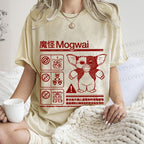 Unisex Japanese Monster Printed Washed Tee