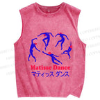 Unisex Matisse Dance Printed Washed Tank Top